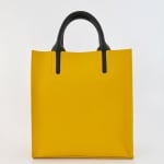 Дамска чанта от естествена кожа -  жълта