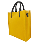 Дамска чанта от естествена кожа Florentina - жълта