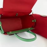 Дамска чанта от естесвена кожа Annabella - червена  