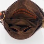 Дамска чанта с опушен ефект - сива 