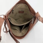 Дамска чанта за през рамо - керемидено кафява 