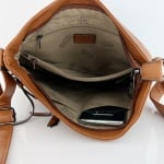 Дамска чанта за през рамо - керемидено кафява 
