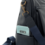 2 в 1 - Раница и чанта със секретно закопчаване - тъмно синя 