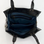 Дамска чанта с опушен ефект Nora - синя