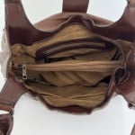 Модерна дамска чанта - керемидено кафява 