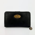 Луксозно дамско портмоне с опушен ефект - тъмно кафяво
