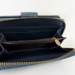 Луксозно дамско портмоне с опушен ефект - тъмно кафяво