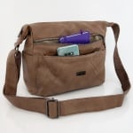 Чанта за през рамо с много джобове - бордо