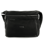 Чанта за през рамо с много джобове - тъмно кафява 