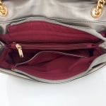 Diana & Co - Капитонирана дамска чанта за през рамо  - сребриста