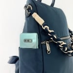 2 в 1 - Водоустойчива раница и чанта със секретно закопчаване - синя 