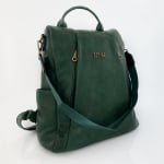 2 в 1 - Раница и чанта със секретно закопчаване - зелена 
