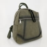 2 в 1 - Раница и чанта с опушен ефект - зелена 
