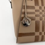 Ежедневна дамска чанта с преграда - светло кафява