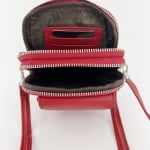 Чантичка през рамо с 2 отделения и джоб за телефон  - червена