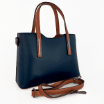 Дамска чанта от естествена кожа Allegra - тъмно синя 