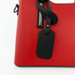 Стилна чанта от естесвена кожа - червена