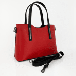Дамска чанта от естествена кожа Allegra - червена