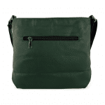 Ефектна дамска чанта за през рамо - зелено/черно