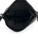 Ефектна дамска чанта за през рамо - светло кафяво/черно
