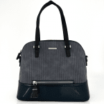 David Jones - Луксозна дамска чанта с лачен детайл - черна 
