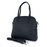 David Jones - Луксозна дамска чанта с лачен детайл - тъмно синя