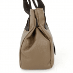 Дамска чанта от естествена кожа Aldina - керемидено кафява 