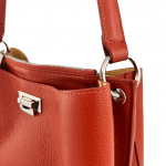Луксозна дамска чанта от естествена кожа Elizabeth - бордо