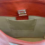 Луксозна дамска чанта от естествена кожа Elizabeth - керемидено кафява 