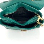 Дамска чанта от естествена кожа Viola - светло  зелена 