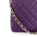 Дамска чанта от естествена кожа Francesca - лилава