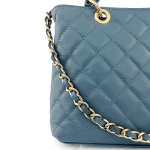 Дамска чанта от естествена кожа Francesca - синя 