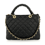 Дамска чанта от естествена кожа Francesca - черна 