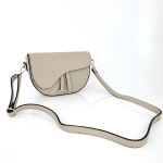 Чанта за през рамо от естествена кожа Amara - бежова