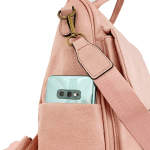 2 в 1 - Раница и чанта със секретно закопчаване - розова 