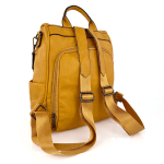 2 в 1 - Раница и чанта със секретно закопчаване - жълта