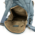 2 в 1 - Раница и чанта със секретно закопчаване - керемидено кафява 