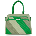 Удобна дамска чанта с много джобове - зелена