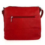 Чанта за през рамо с 2 големи отделения - червена