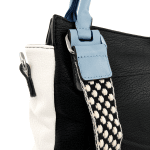 Комфортна дамска чанта с два вида дръжки - бежова