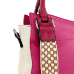 Комфортна дамска чанта с два вида дръжки - фуксия 