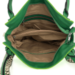 Комфортна дамска чанта с два вида дръжки - зелена