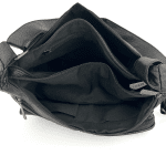 Чанта за през рамо с 2 големи отделения и много джобове - черна 