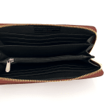 Дамско портмоне от естесвена кожа - керемидено кафяво 