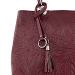 Дамска  чанта от естествена кожа - Alika - бордо 