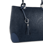 Дамска  чанта от естествена кожа Alika - тъмно лилва
