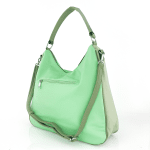 Голяма дамска чанта тип торба - зелена 