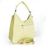 Голяма дамска чанта тип торба - жълта 