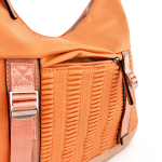 Голяма дамска чанта тип торба - оранжева 