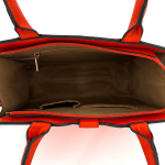 КОМПЛЕКТ - Голяма и малка дамска чанта + портмоне - червен